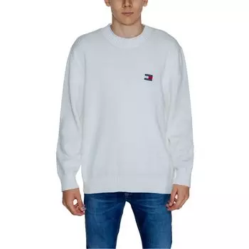 Белый хлопковый свитер Tommy Jeans