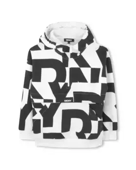 Белый хлопковый свитшот DKNY