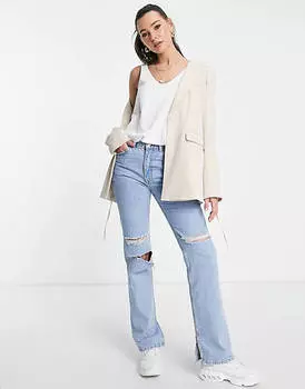 Белый хлопковый жилет с овальным вырезом ASOS DESIGN Tall - БЕЛЫЙ