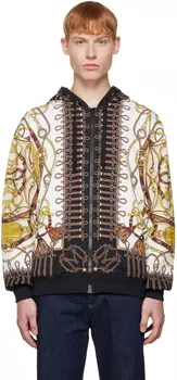 Белый худи с рисунком Moschino