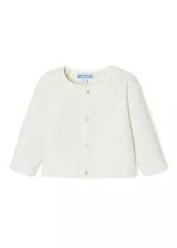Белый кардиган для новорожденных мальчиков Jacadi Paris