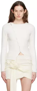 Белый Кардиган Le Papier 'La Maille Pau' Jacquemus