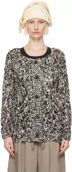 Белый кардиган с узором «Аргайл» OPEN YY