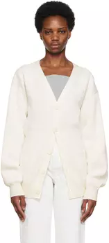Белый кардиган со штрих-кодом VTMNTS