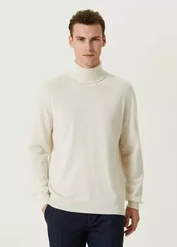 Белый кашемировый свитер с водолазкой Paul Smith