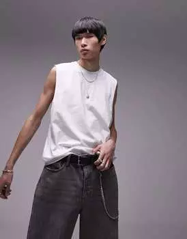 Белый классический жилет Topman