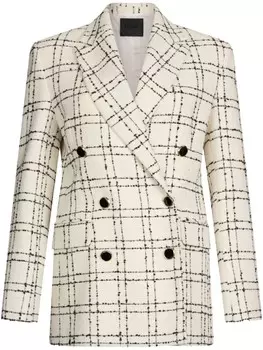 Белый клетчатый блейзер LIU JO