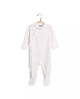 Белый комбинезон для девочки с блестящим принтом Dadati, белый