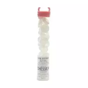 Белый кошачий глаз (40), Glass Gaming Stones (Chessex)