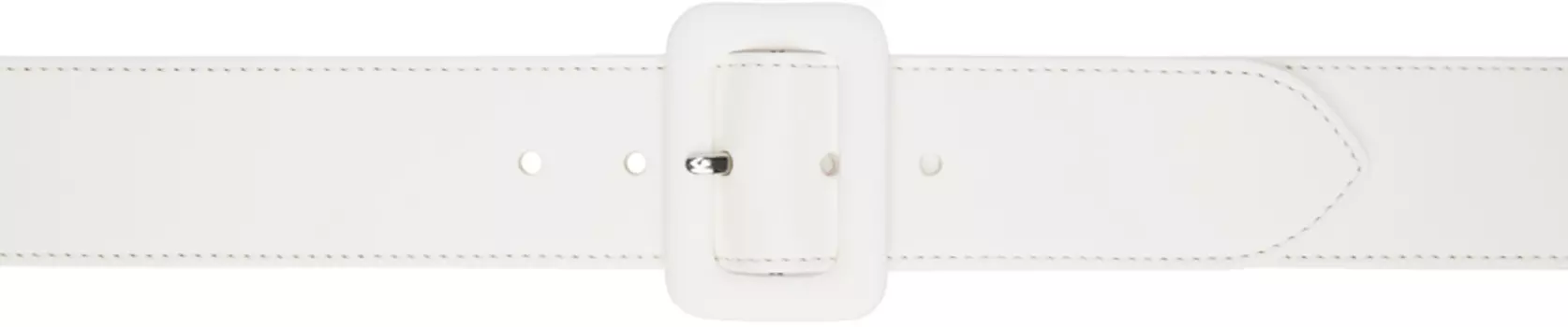 Белый кожаный ремень Maison Margiela