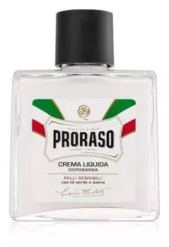 Белый кремовый бальзам после бритья без спирта, рекомендуется для чувствительной кожи, 100 мл Proraso