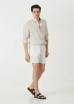 Белый купальник с завязками на талии Polo Ralph Lauren