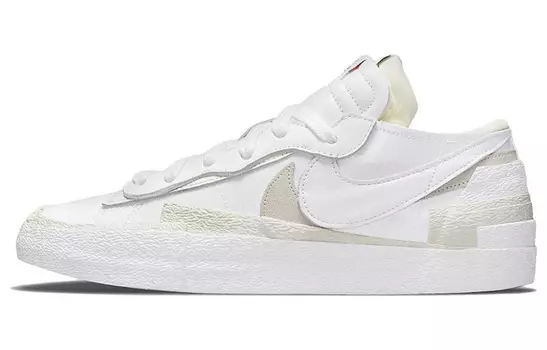 Белый лакированный блейзер Sacai x Nike