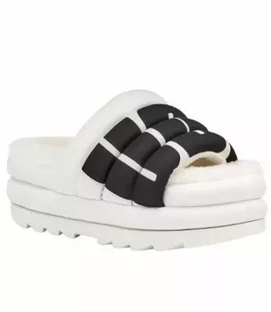 Белый логотип Maxi Slide UGG, белый