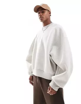 Белый меланжевый свитшот с аквалангом ASOS DESIGN Extreme
