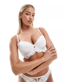 Белый многослойный бюстгальтер-балкон с мягкими чашечками Ann Summers Fuller Bust The Icon