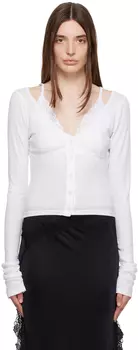 Белый многослойный кардиган VAILLANT