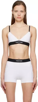 Белый модальный фирменный бюстгальтер TOM FORD