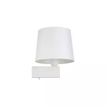 Белый настенный светильник с тканевым абажуром E27 Современный уютный настенный светильник LEONIE для гостиной, кровати Licht-Erlebnisse