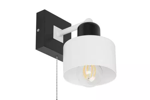 Белый настенный светильник с выключателем из дерева SHWAND-WE10x10SC настенный светильник alfalux