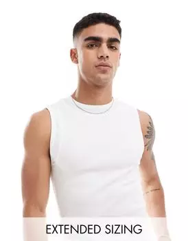 Белый облегающий жилет со вставками ASOS DESIGN