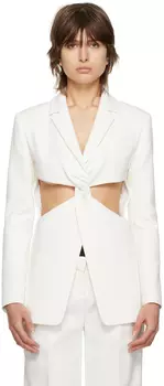 Белый пиджак с вырезом Coperni