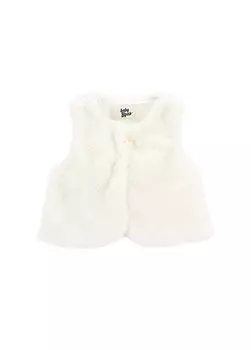 Белый плюшевый жилет для маленьких девочек Oshkosh