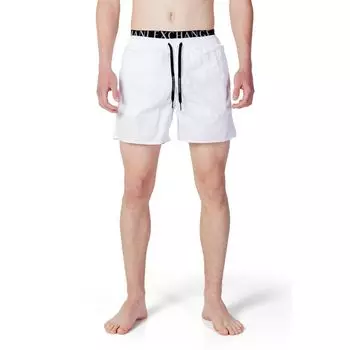 Белый полиэстеровый купальник Armani Exchange