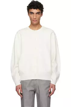 Белый полуоверсайз кардиган AMOMENTO