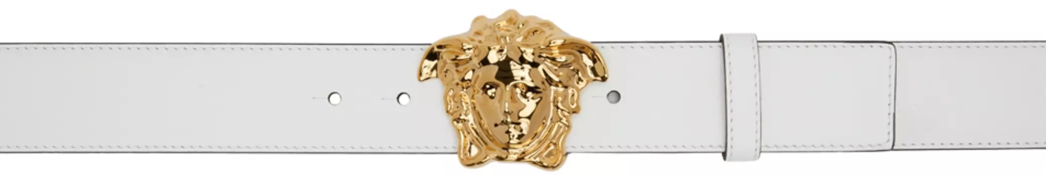 Белый пояс с Медузой Versace