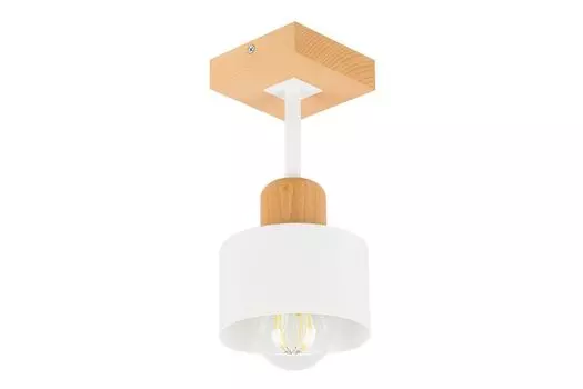 Белый потолочный светильник дерево WE10x10BU потолочный светильник 1 лампочка alfalux
