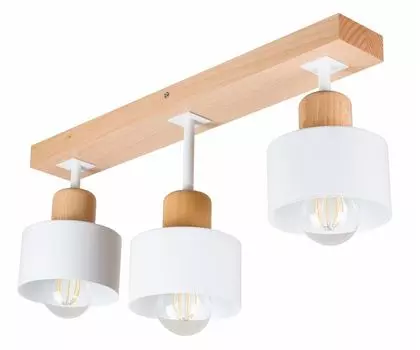 Белый потолочный светильник дерево WE50x7BU потолочный светильник 3 лампы alfalux