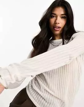 Белый прозрачный топ тонкой вязки Kaiia