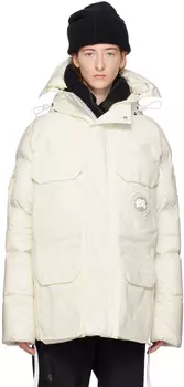 Белый пуховик Canada Goose Expedition