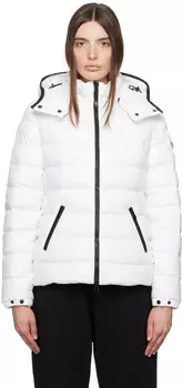 Белый пуховик Moncler Bady