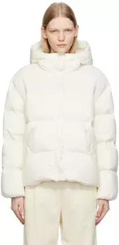 Белый пуховик Moncler Jaseur