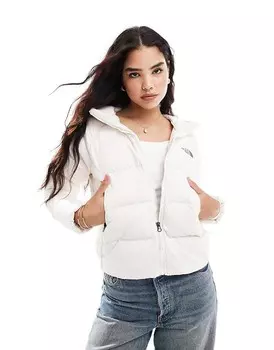 Белый пуховик с капюшоном The North Face Hyalite