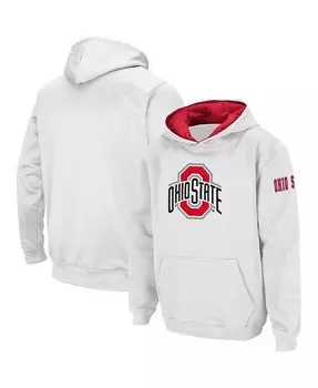 Белый пуловер с капюшоном и большим логотипом Big Boys Ohio State Buckeyes Colosseum, белый