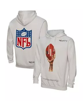 Белый пуловер с капюшоном унисекс FENTY for Super Bowl LVII Icon Mitchell & Ness