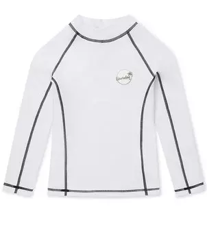 Белый рашгард с длинными рукавами Boardies Little/Big Boys 2–14, белый
