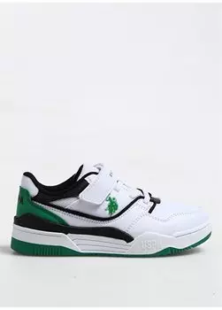 Белый - Разноцветные кроссовки для мальчика MARTELL JR 4FX U.S. Polo Assn., белый/многоцветный