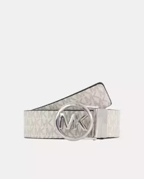 Белый ремень с логотипом Michael Kors