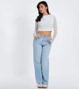 Белый сетчатый топ с длинными рукавами QUIZ QUIZ, белый