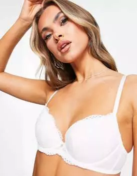 Белый сексуальный кружевной бюстгальтер с глубоким вырезом Ann Summers Bridal
