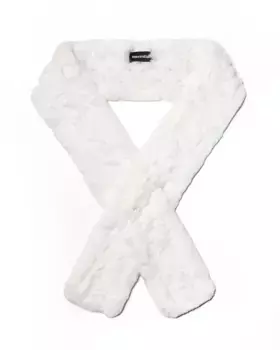 Белый шарф из меха рекса Maximilian, белый
