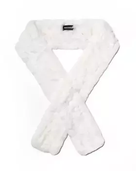 Белый шарф из волос рекса Maximilian, белый