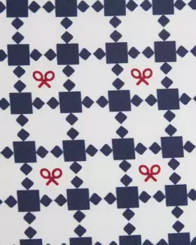 Белый шарф с геометрическим узором-ракеткой Silbon, белый