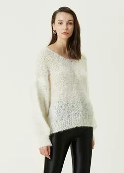 Белый шерстяной свитер American Dreams