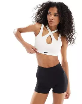 Белый спортивный бюстгальтер с легкой поддержкой Nike Training Indy Freestyle