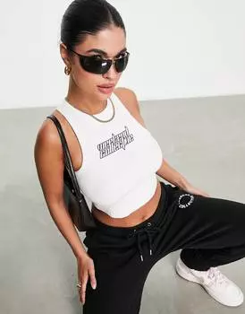 Белый спортивный жилет с футуристическим логотипом ASOS Weekend Collective